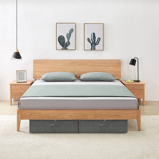 Opbergboxen 2 st 70x40x18 cm stof antracietkleurig 1