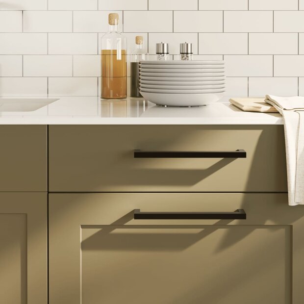 Handvatten 5 st 224 mm roestvrij staal zwart 1