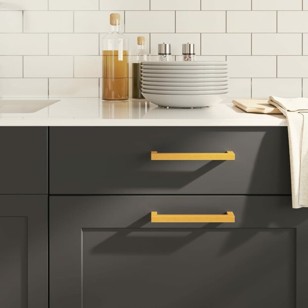 Handvatten 20 st 160 mm roestvrij staal goudkleurig 1