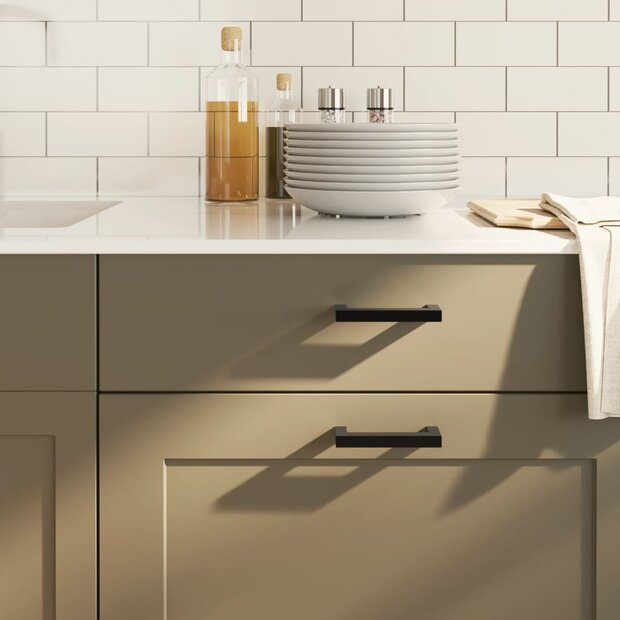 Handvatten 20 st 96 mm roestvrij staal zwart 1