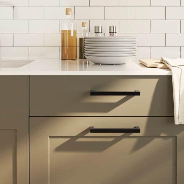 Handvatten 20 st 160 mm roestvrij staal zwart 1