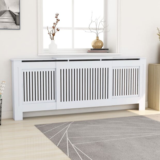 Radiatorombouw 205 cm MDF wit 1