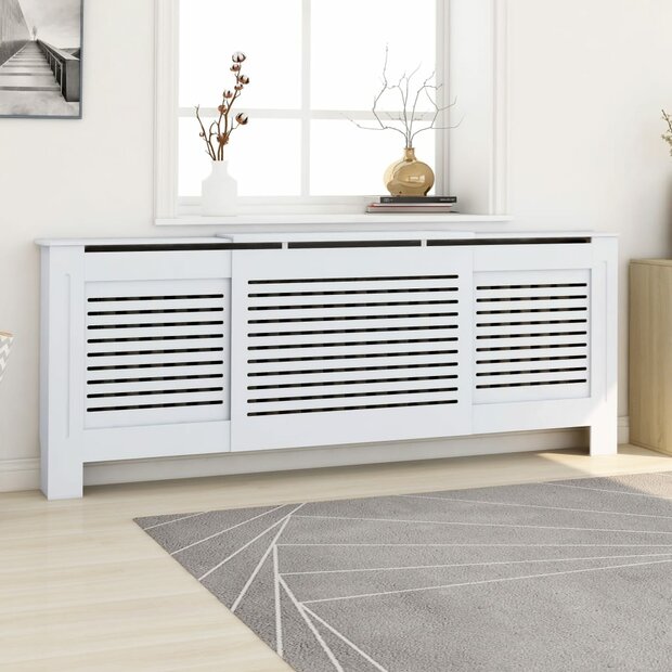 Radiatorombouw 205 cm MDF wit 1
