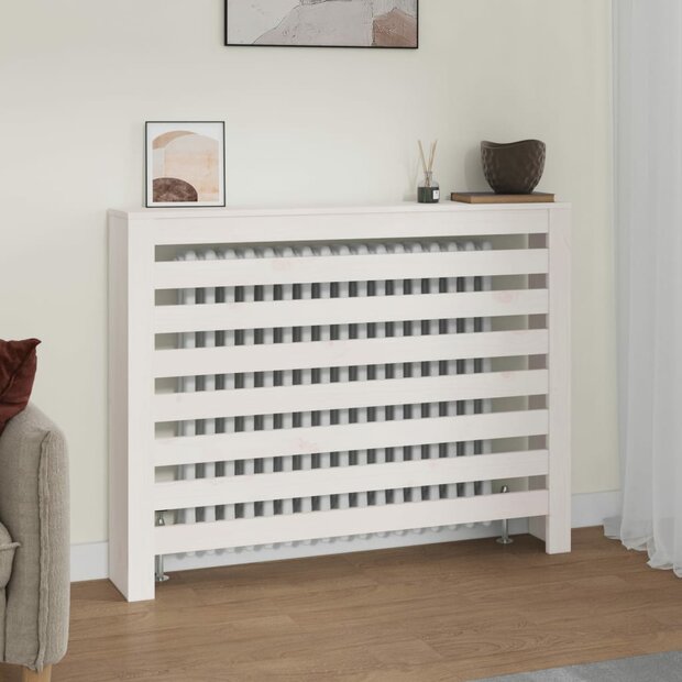 Radiatorombouw 108,5x19x84 cm massief grenenhout wit 1