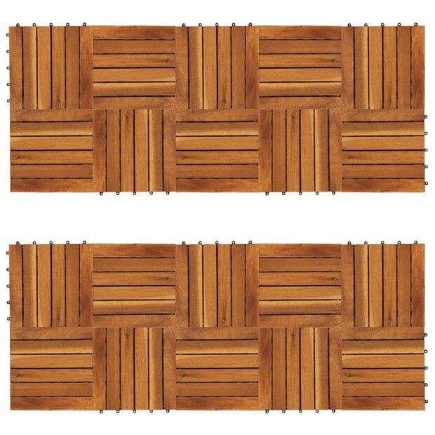 Terrastegels verticaal patroon 30 x 30 cm Acacia set van 20 1
