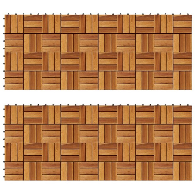 Terrastegels 30 x 30 cm Acacia set van 20 1