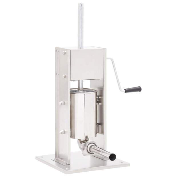 Worstenvuller handmatig 3 L roestvrij staal zilverkleurig 1