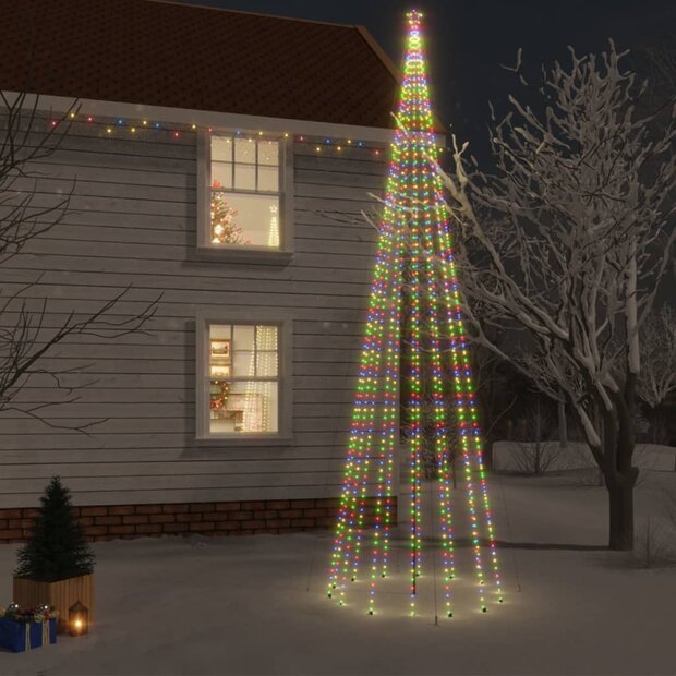 Kerstboom met grondpin 1134 LED&amp;apos;s meerkleurig 800 cm 1