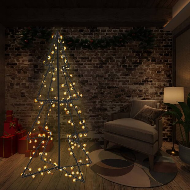 Kegelkerstboom 240 LED&amp;apos;s binnen en buiten 115x150 cm 1