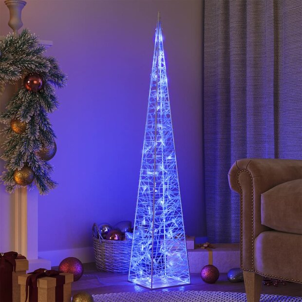 Lichtkegel decoratief LED 120 cm acryl blauw 1