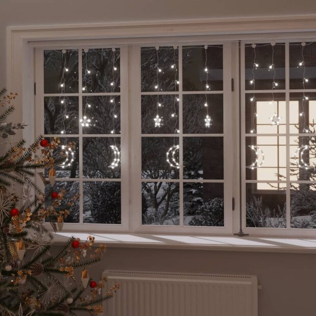 Lichtslinger ster en maan afstandsbediening 138 LED&amp;apos;s koudwit 1
