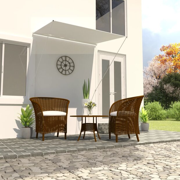 Luifel uittrekbaar 150x150 cm cr&egrave;me 1