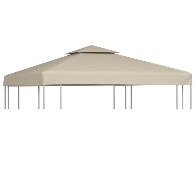 Vervangend tentdoek prieel 310 g/m&sup2; 3x3 m beige 1