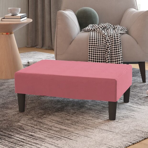 Voetenbank 78x56x32 cm fluweel roze 1
