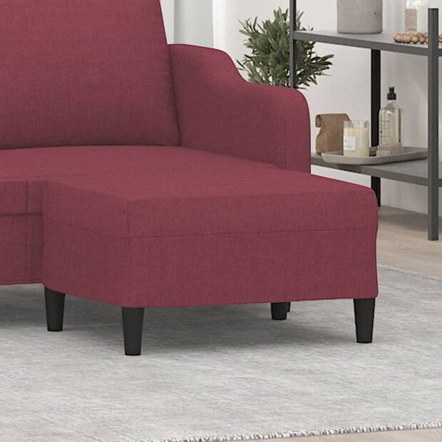 Voetenbank 70x55x41 cm stof wijnrood 1