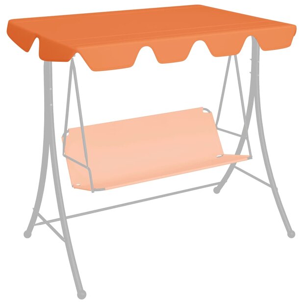 Vervangingsluifel voor schommelbank 188/168x145/110 cm oranje 1