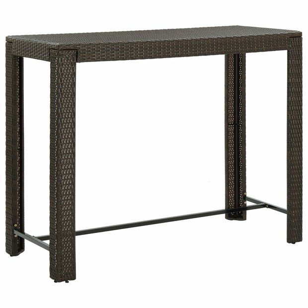Tuinbartafel 140,5x60,5x110,5 cm poly rattan bruin 1