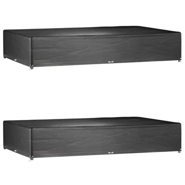 Tuinmeubelhoezen 2 st 16 oogjes rechthoekig 325x205x60 cm 1