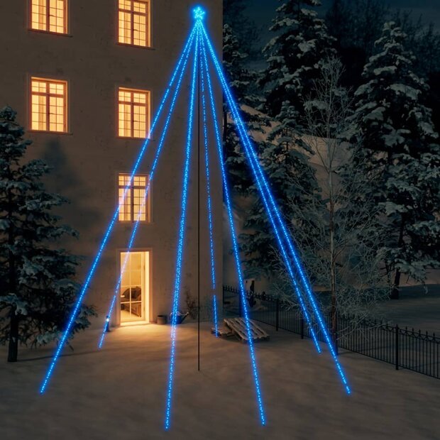 Kerstboomverlichting 1300 LED&amp;apos;s binnen/buiten 8 m blauw 1