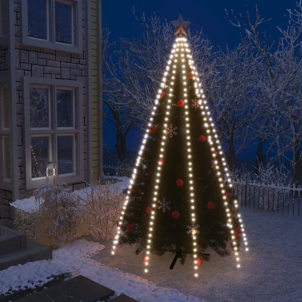 Kerstboomverlichting met 400 LED&amp;apos;s koudwit net 400 cm 1
