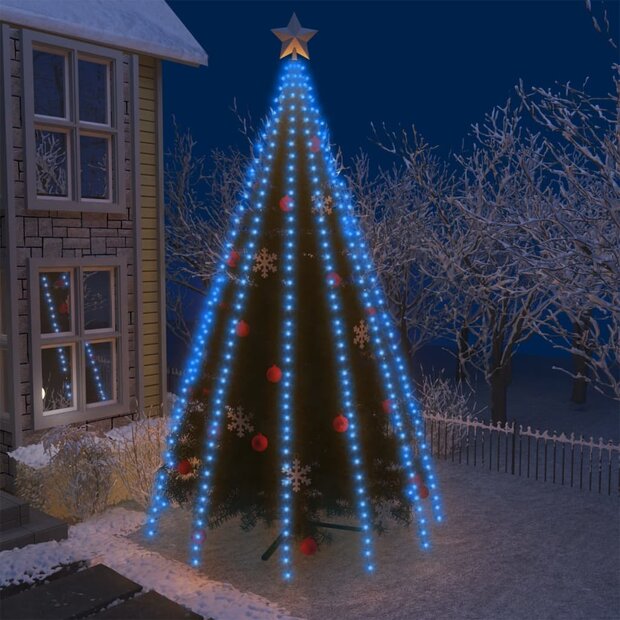 Kerstboomverlichting met 500 LED&amp;apos;s blauw binnen/buiten 500 cm 1