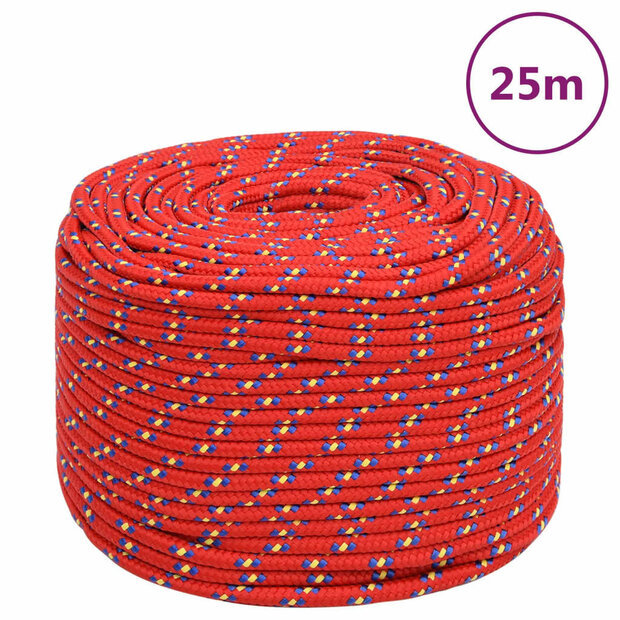 Boottouw 10 mm 25 m polypropyleen rood 1
