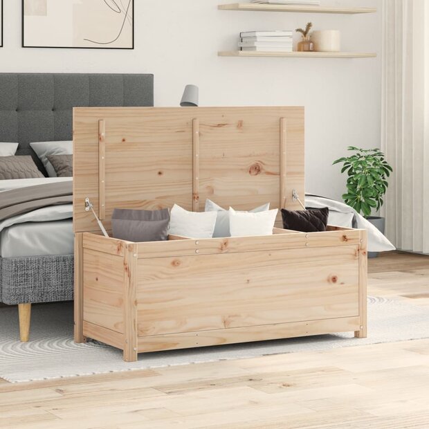 Opbergbox 110x50x45,5 cm massief grenenhout 1