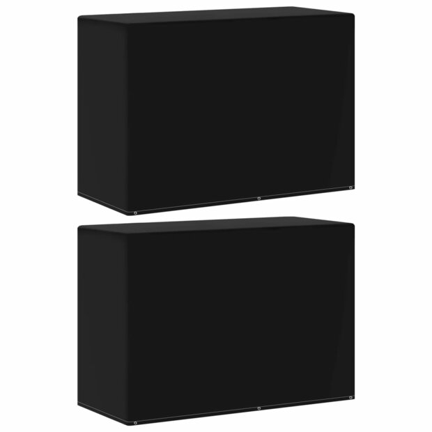 Tuinmeubel-/barbecuehoezen 2 st met 6 oogjes 180x80x125 cm 1