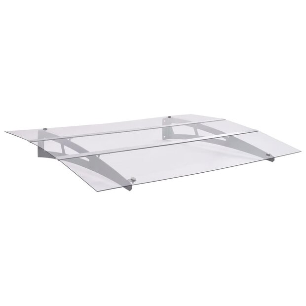 Deurluifel 150x90 cm PET zilverkleurig en transparant 1