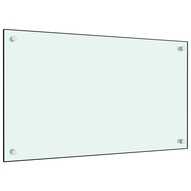 Spatscherm keuken 70x40 cm gehard glas wit 1