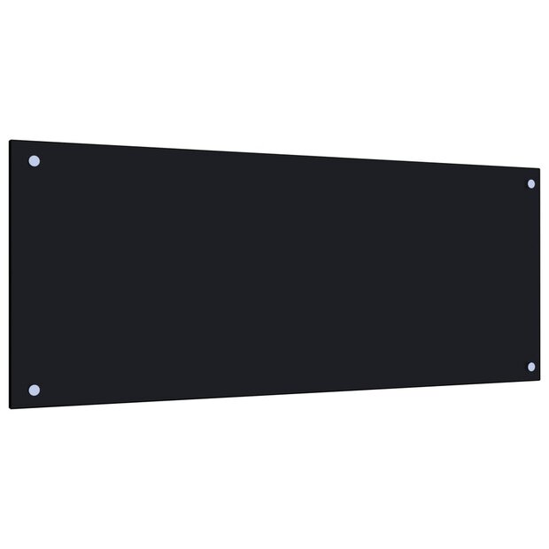  Spatscherm keuken 100x40 cm gehard glas zwart 1