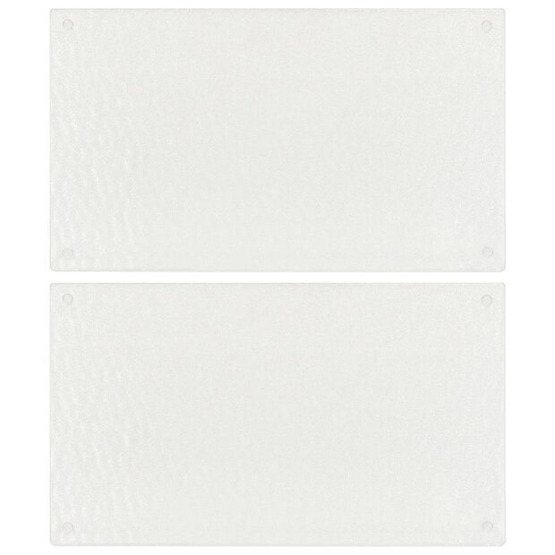 Snijplanken 2 st met transparant bubbelpatroon gehard glas 1