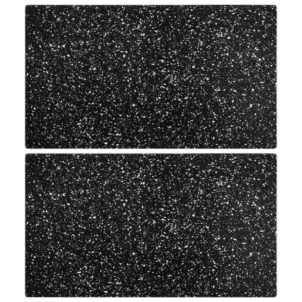Snijplanken 2 st met granietpatroon gehard glas 1