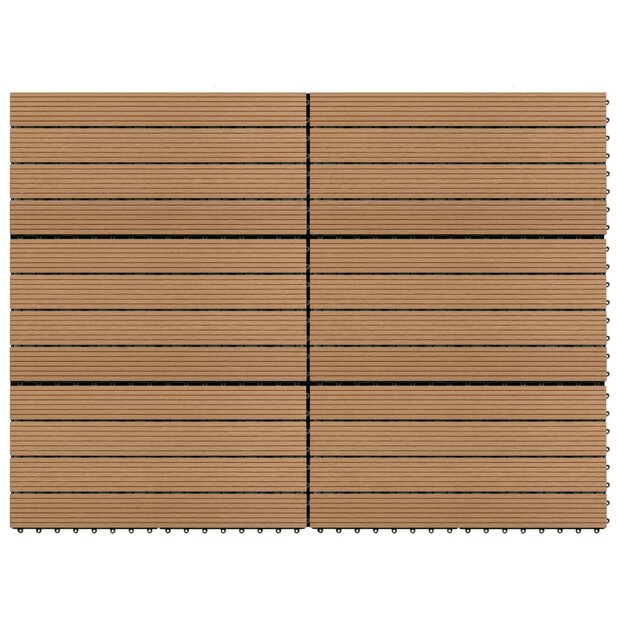 Terrastegels 6 st 60x30 cm 1,08 m&sup2; HKC bruin 1