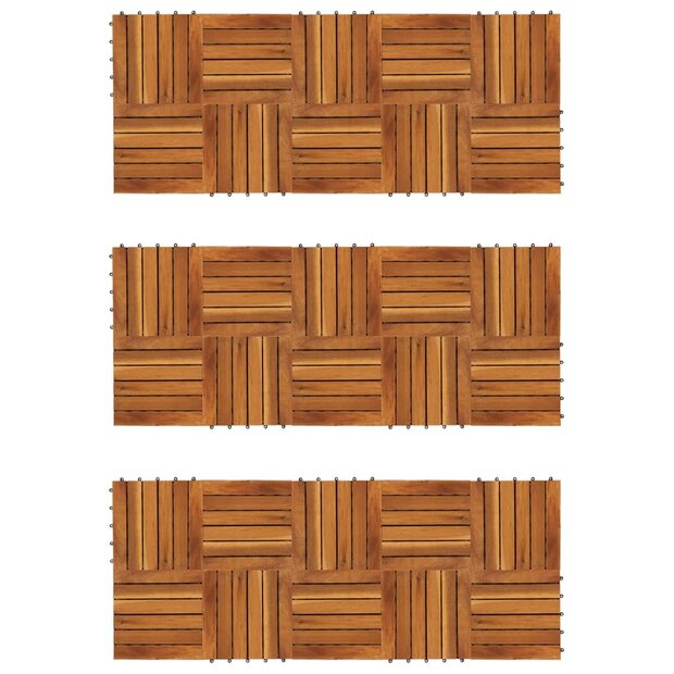 Terrastegels verticaal patroon 30 x 30 cm Acacia set van 30 1