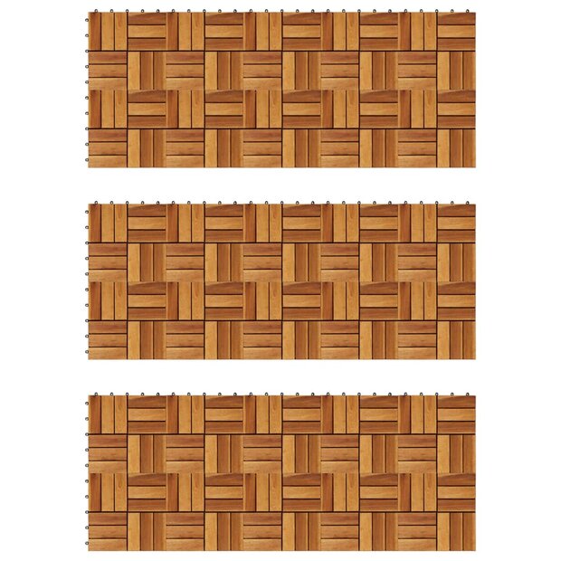 Terrastegels 30 x 30 cm Acacia set van 30 1