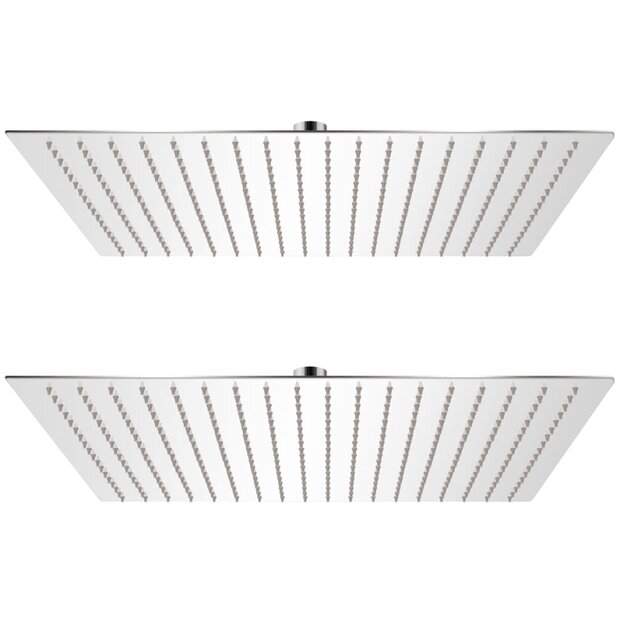 Regendouchekop 2 st 50x50 cm roestvrij staal 1