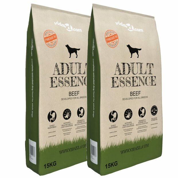 Premium hondenvoer droog Adult Essence Beef 30 kg 2 st	 1