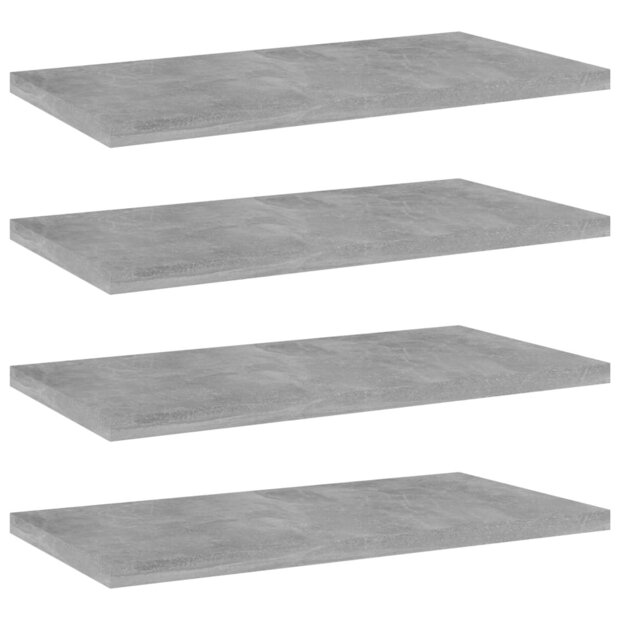 Wandschappen 4 st 40x20x1,5 cm bewerkt hout betongrijs 1