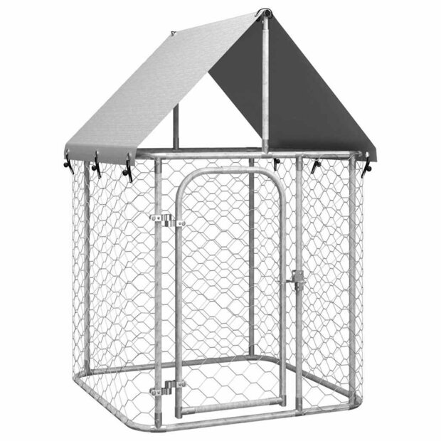 Hondenkennel voor buiten met dak 100x100x150 cm 1