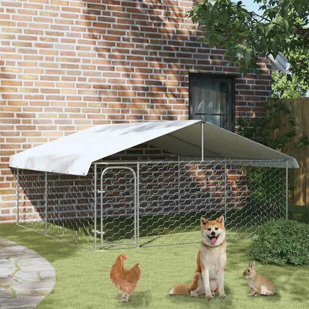 Hondenkennel met dak 300x300x150 cm 1