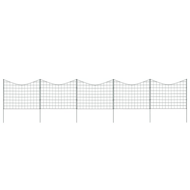 Schuttingset hol gebogen 77,5x64 cm groen 1