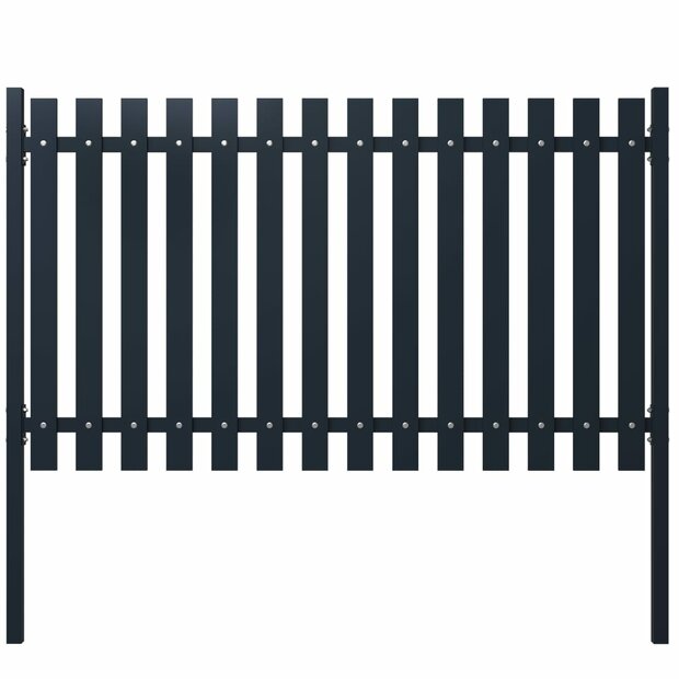 Schuttingpaneel 174,5x100 cm gepoedercoat staal antraciet 1