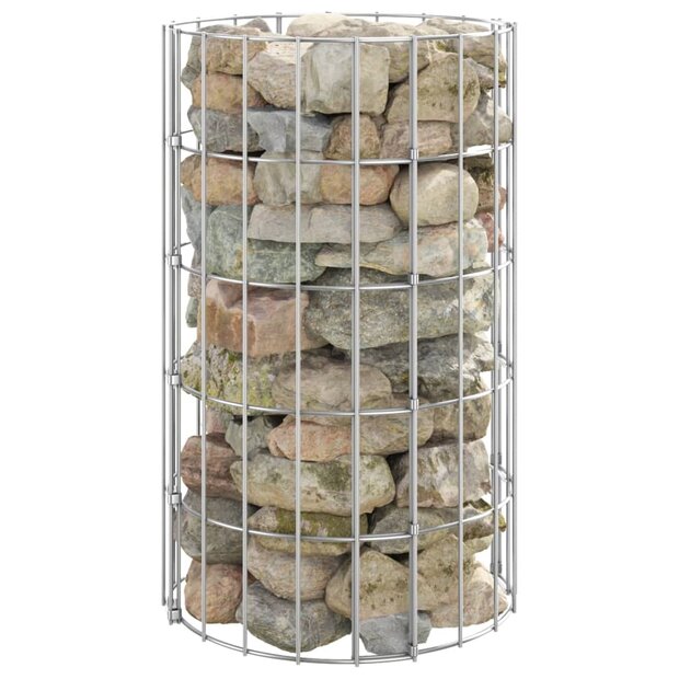 Gabion paal rond &Oslash;30x50 cm gegalvaniseerd staal 1