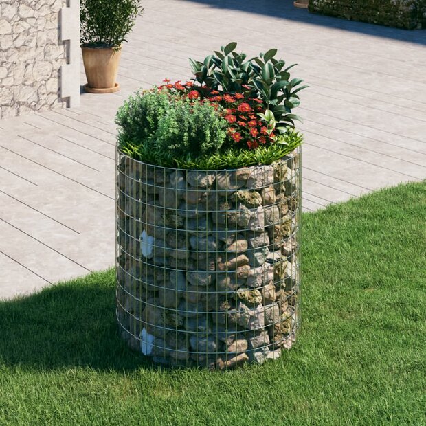 Gabion paal rond &Oslash;100x100 cm gegalvaniseerd staal 1