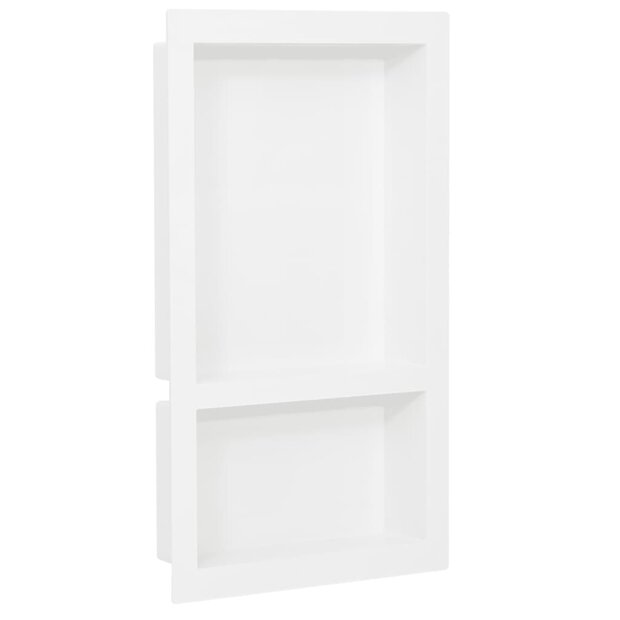 Douchenis met 2 vakken 41x69x9 cm hoogglans wit 1