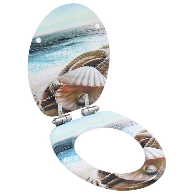 Toiletbril met soft-close deksel schelp MDF 1