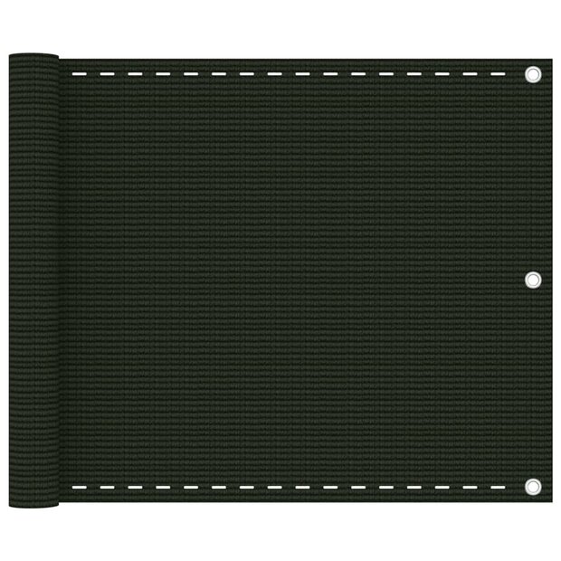 Balkonscherm 75x600 cm HDPE donkergroen 1