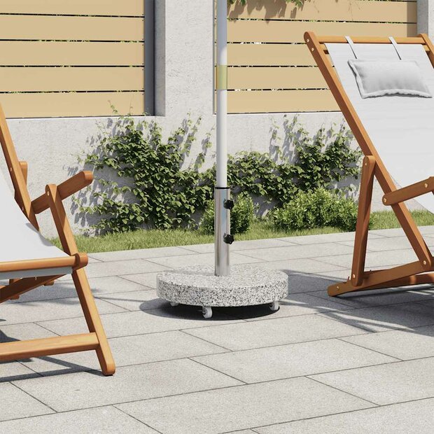 Parasolvoet rond 30 kg graniet grijs 1