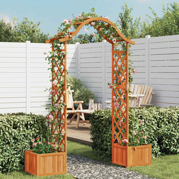 Pergola met plantenbak massief vurenhout 1